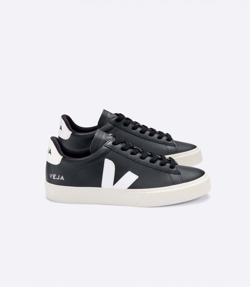 Veja Sneakers Mens - Campo Chromefree - Black/White - 1753SXIQU